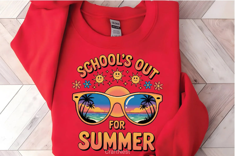 Colorful School's Out Summer Clipart Bundle - CraftNest - Digital Crafting and Art