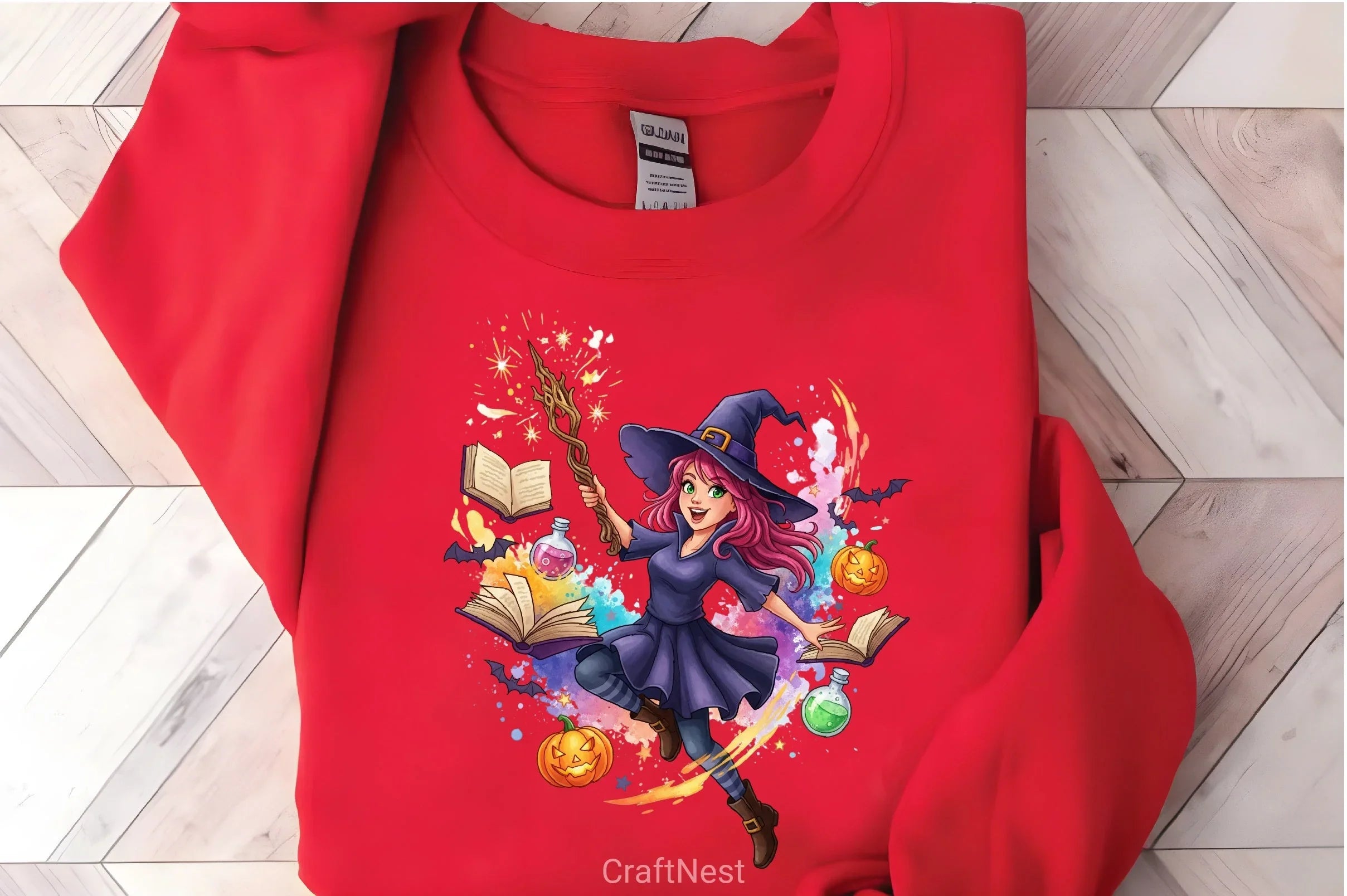 Energetic Halloween Witch Clipart Bundle - CraftNest - Digital Crafting and Art