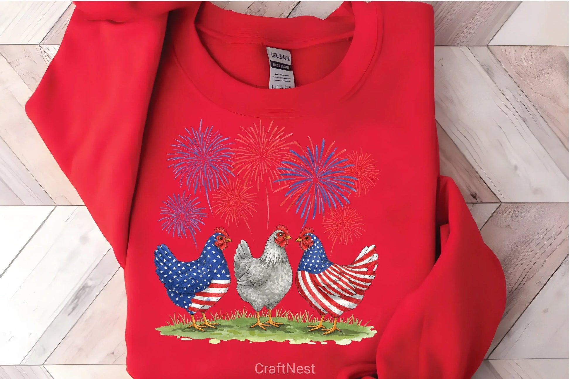 4th of July Chicken Clipart Bundle 2 - CraftNest - Digital Crafting and Art