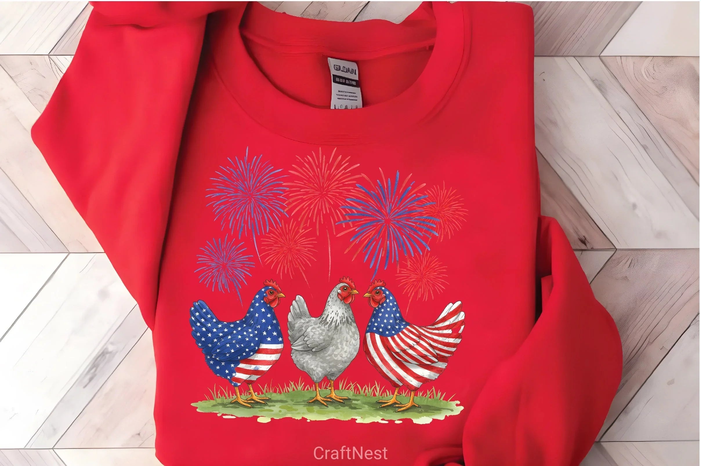 4th of July Chicken Clipart Bundle 2 - CraftNest - Digital Crafting and Art