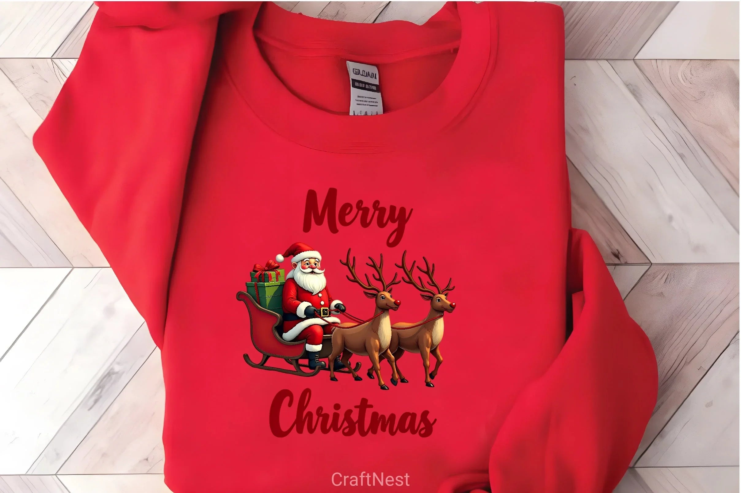 Vintage Santa Sleigh T Shirt Clipart Bundle - CraftNest - Digital Crafting and Art