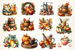 Apple Cider Clipart Bundle - CraftNest - Digital Crafting and Art