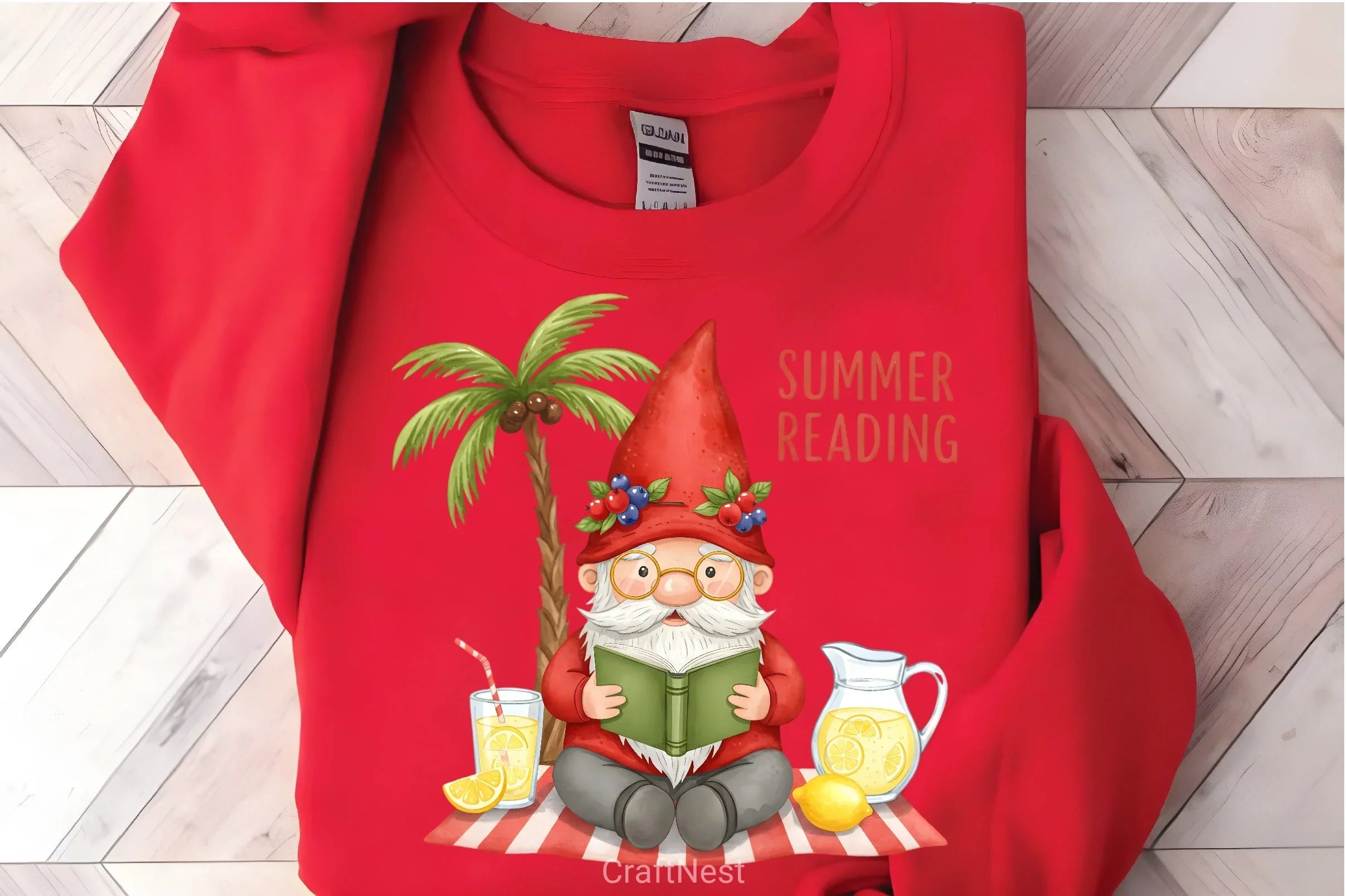 Summer Reading Gnome Clipart Bundle 5 - CraftNest - Digital Crafting and Art