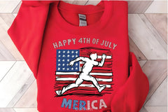 Happy 4th July Heart Sprinting Clipart Bundle - CraftNest - Digital Crafting and Art