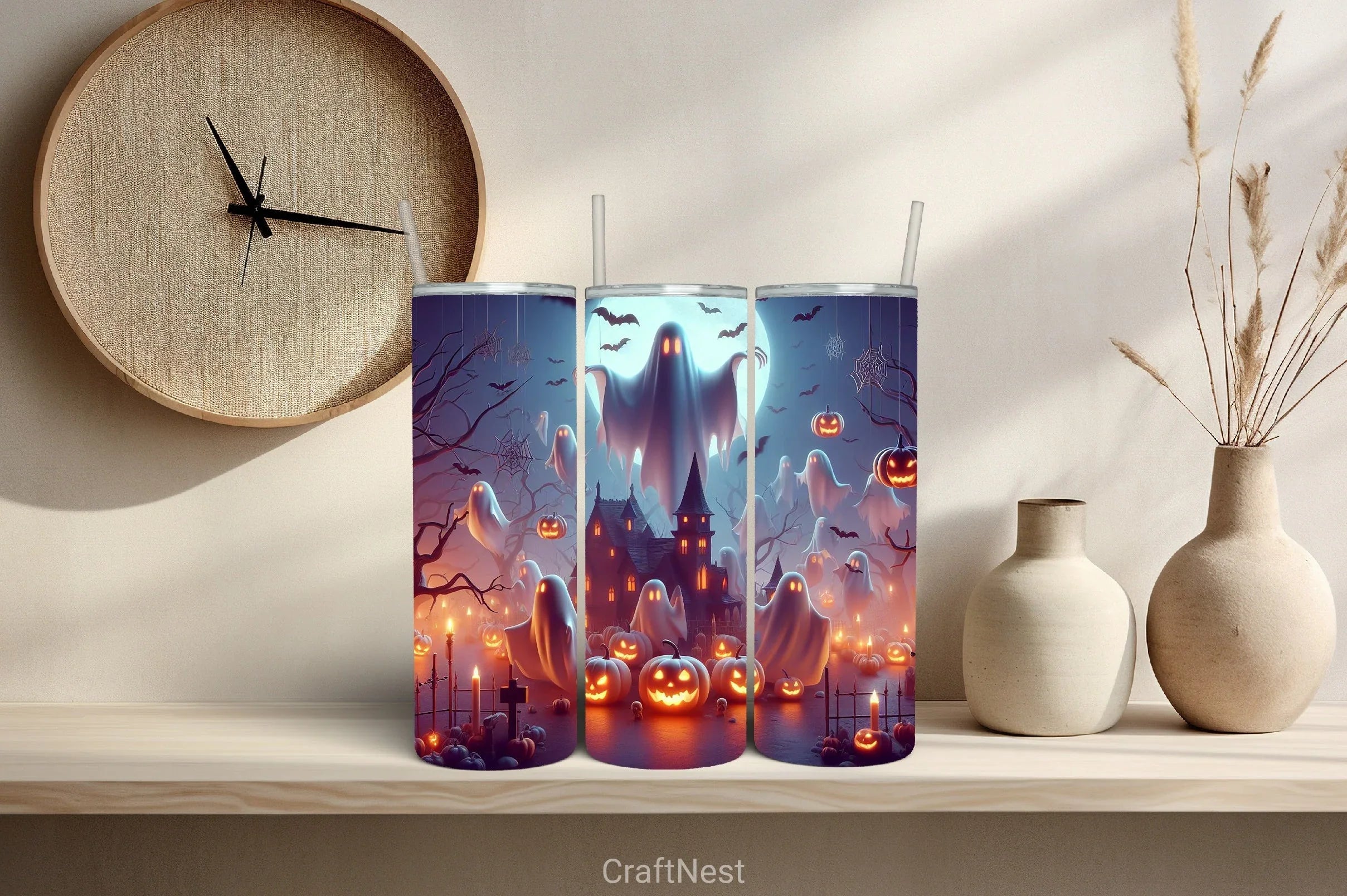 Halloween Tumbler Wrap Bundle 22 - CraftNest - Digital Crafting and Art