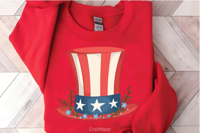 Patriotic Uncle Sam Hat Clipart Bundle - CraftNest - Digital Crafting and Art