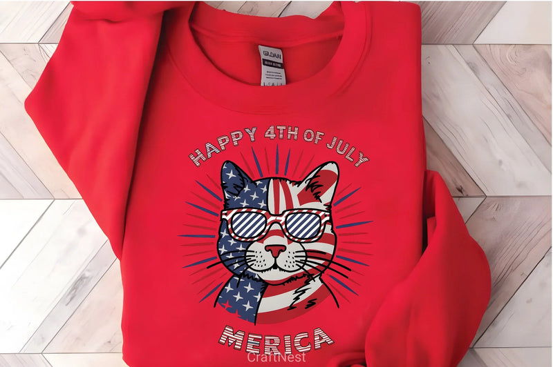 Patriotic Cat Clipart Bundle - CraftNest - Digital Crafting and Art