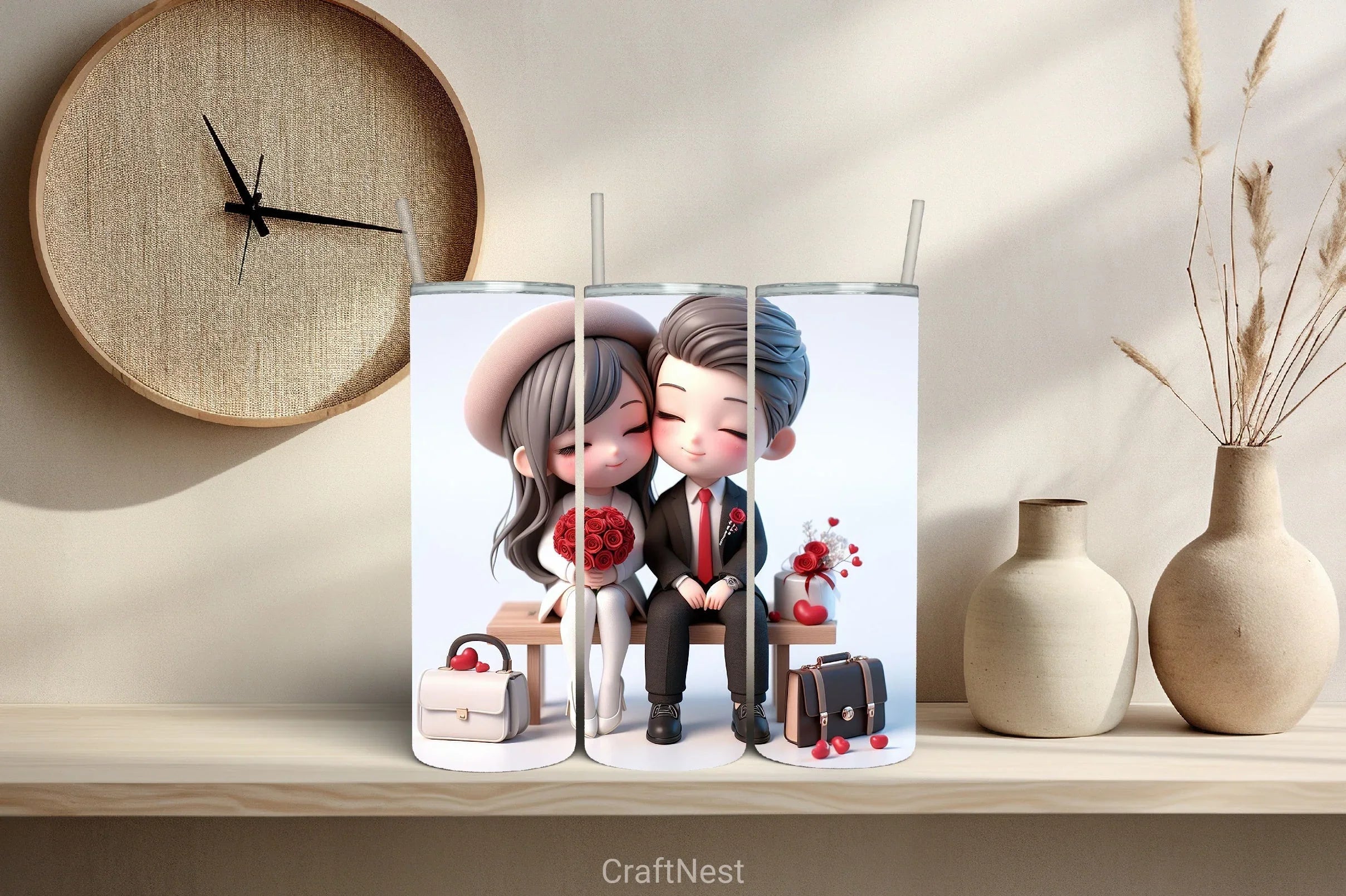 Valentine Tumbler Wrap Bundle 84 - CraftNest - Digital Crafting and Art