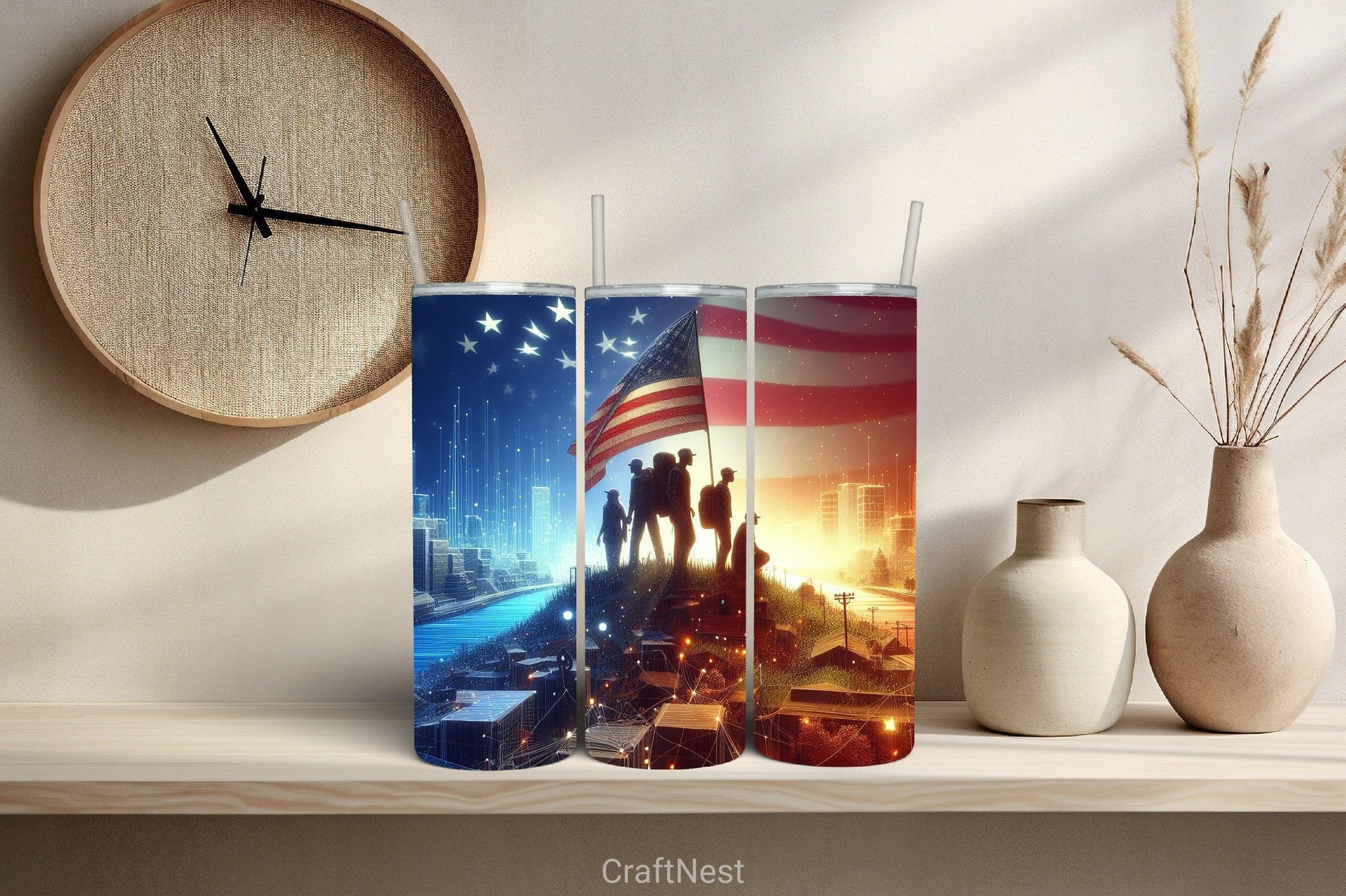4th of July Tumbler Wrap Bundle 75 - CraftNest - Digital Crafting and Art