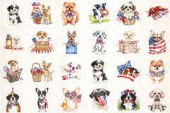 Cute Dogs 4th of July Clipart Bundle - CraftNest - Digital Crafting and Art