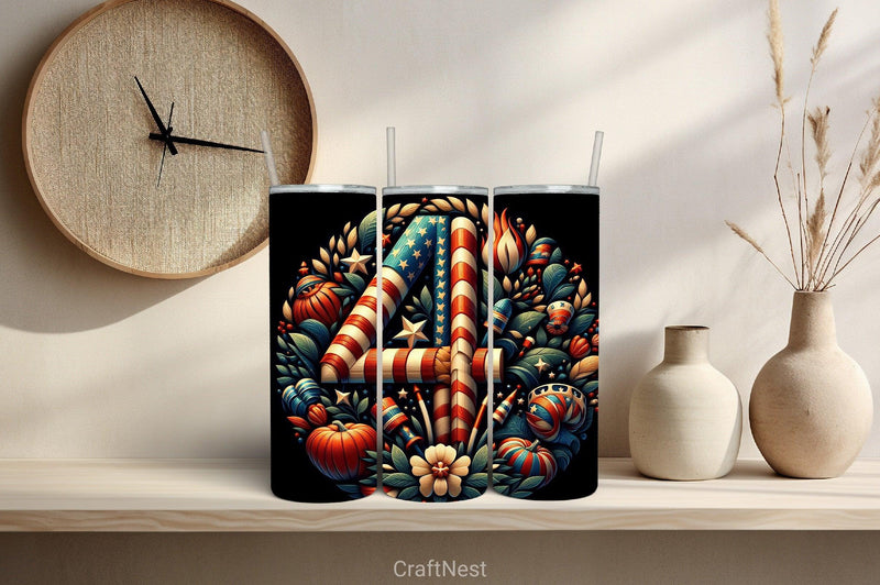 4th of July Tumbler Wrap Bundle 136 - CraftNest - Digital Crafting and Art