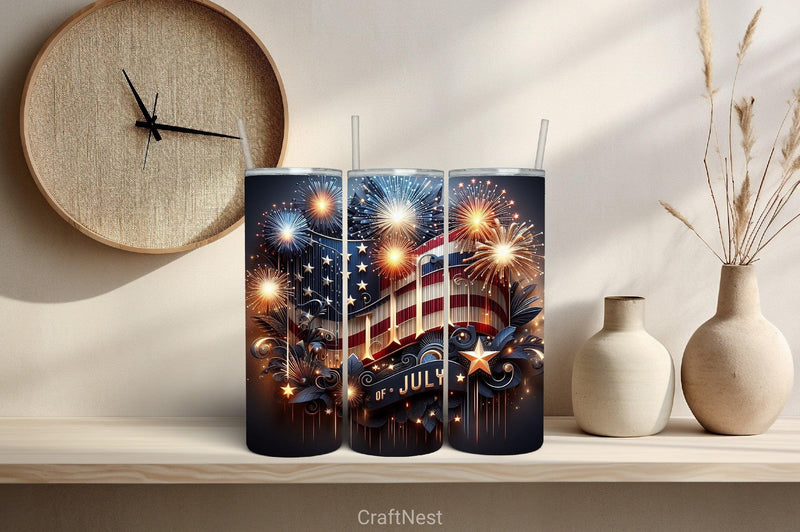 4th of July Tumbler Wrap Bundle 119 - CraftNest - Digital Crafting and Art