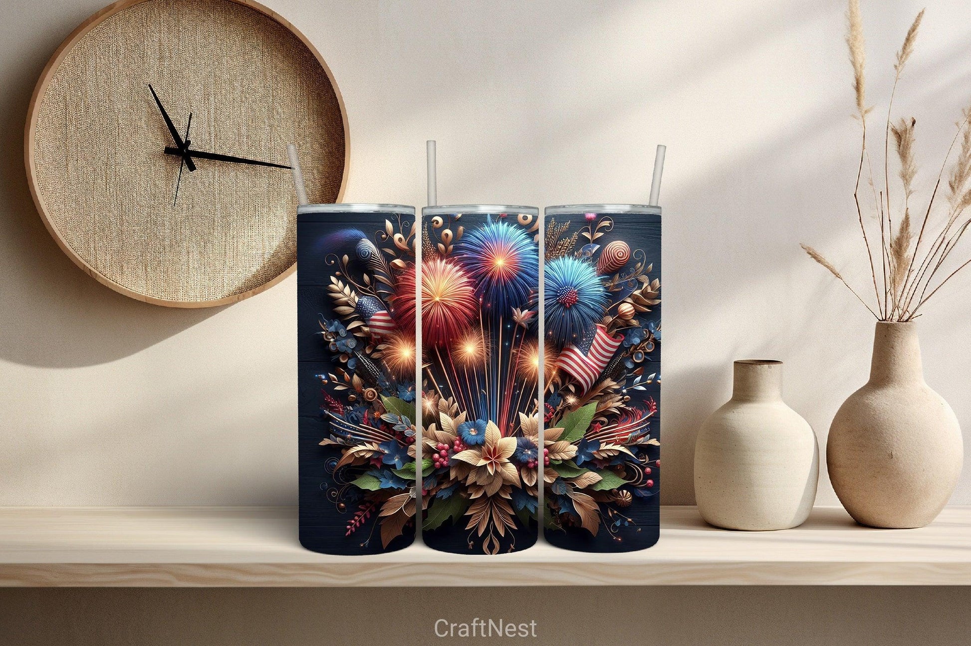 4th of July Tumbler Wrap Bundle 82 - CraftNest - Digital Crafting and Art