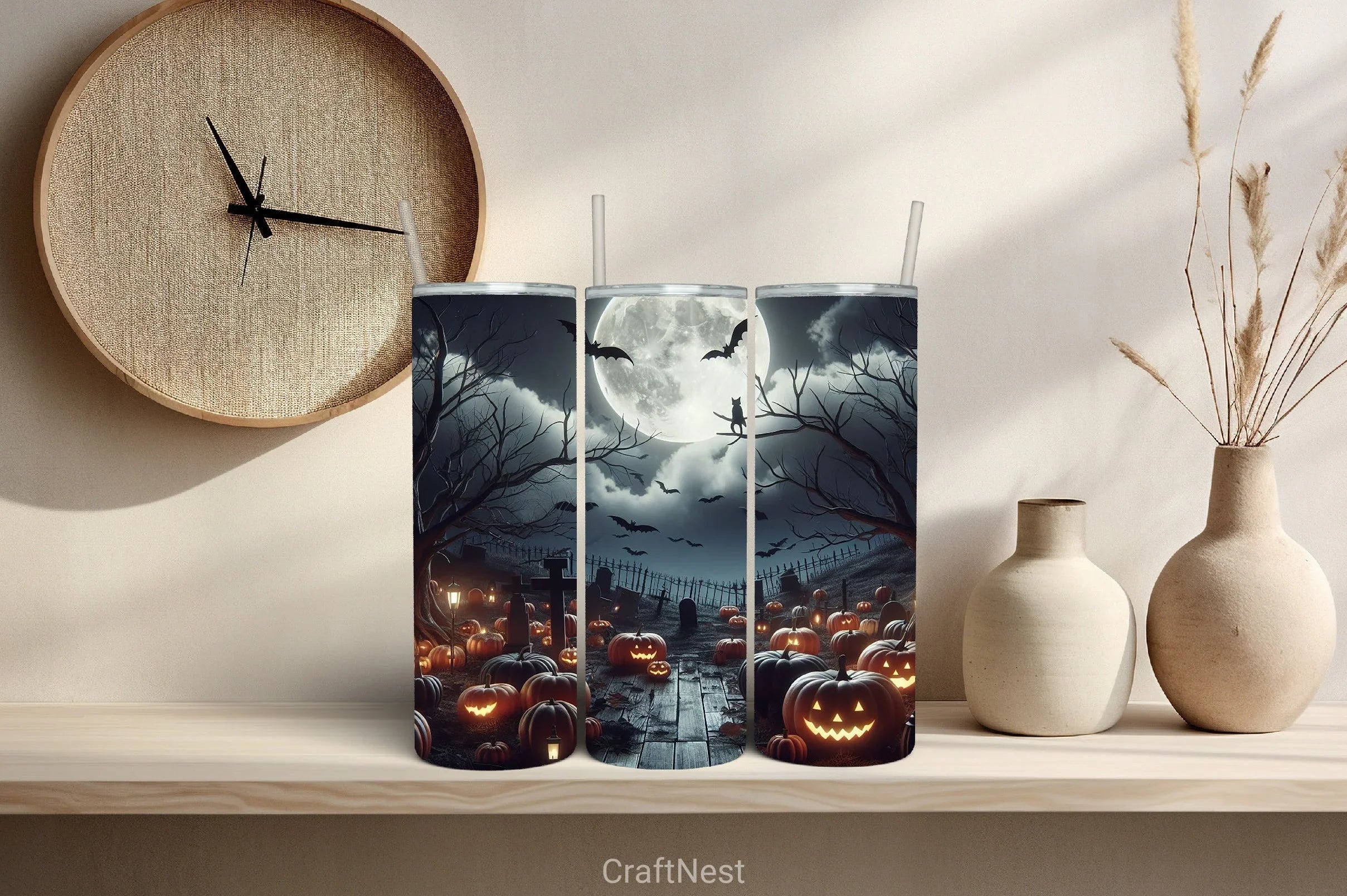 Halloween Tumbler Wrap Bundle 37 - CraftNest - Digital Crafting and Art