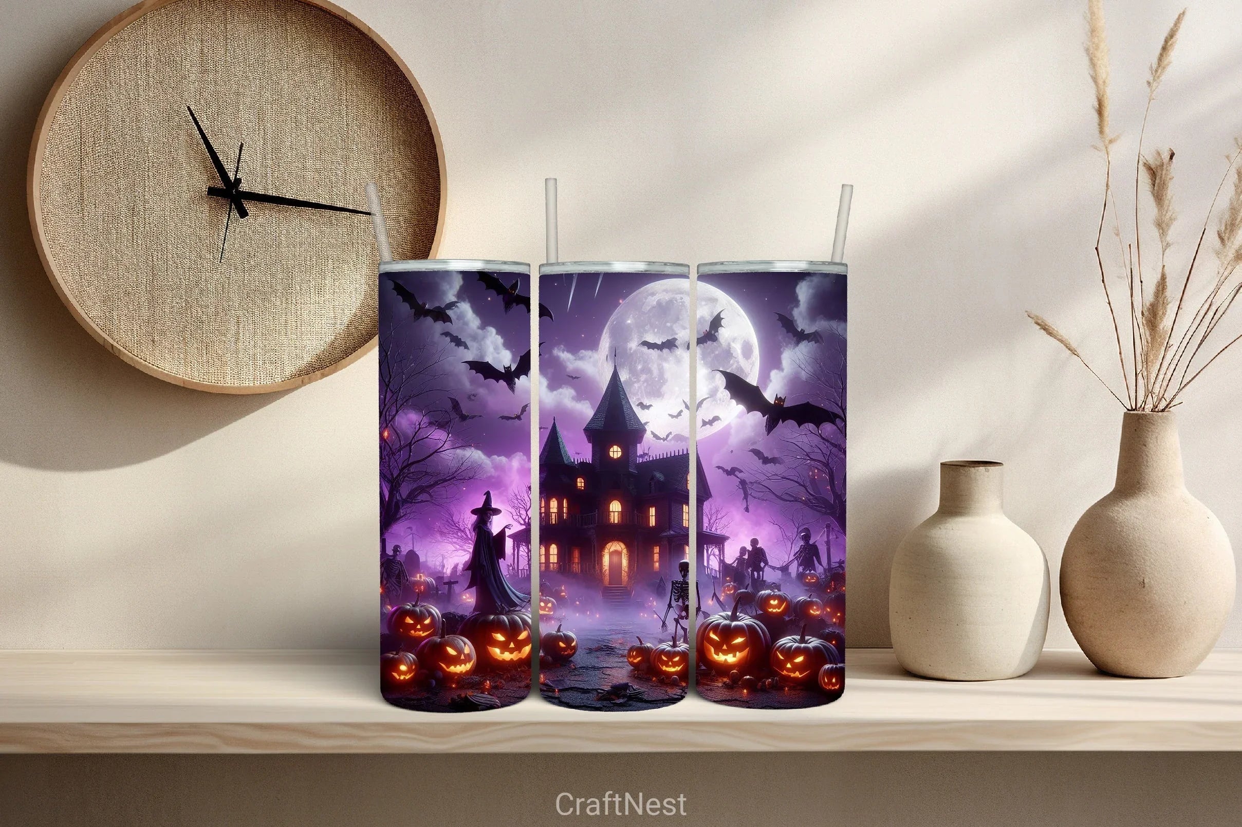 Halloween Tumbler Wrap Bundle 56 - CraftNest - Digital Crafting and Art