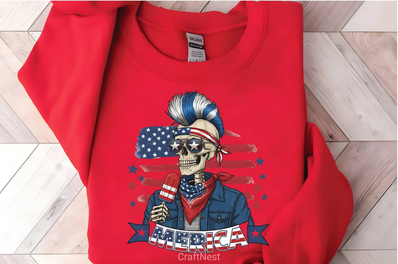 Fourth of July Skeleton Clipart Bundle - CraftNest - Digital Crafting and Art