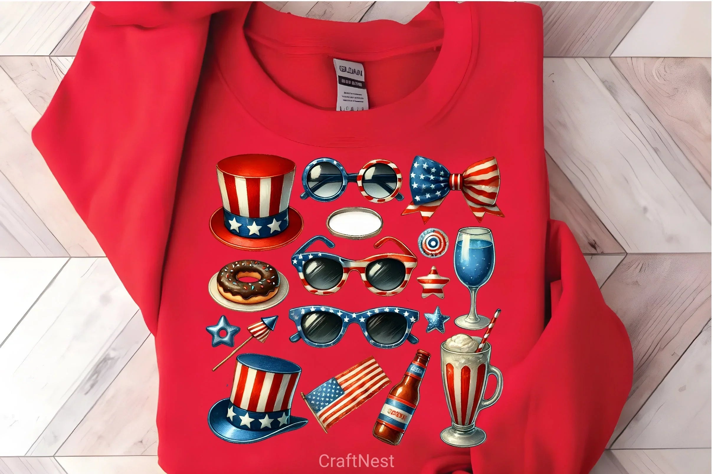 American 4th July Clipart Bundle - CraftNest - Digital Crafting and Art