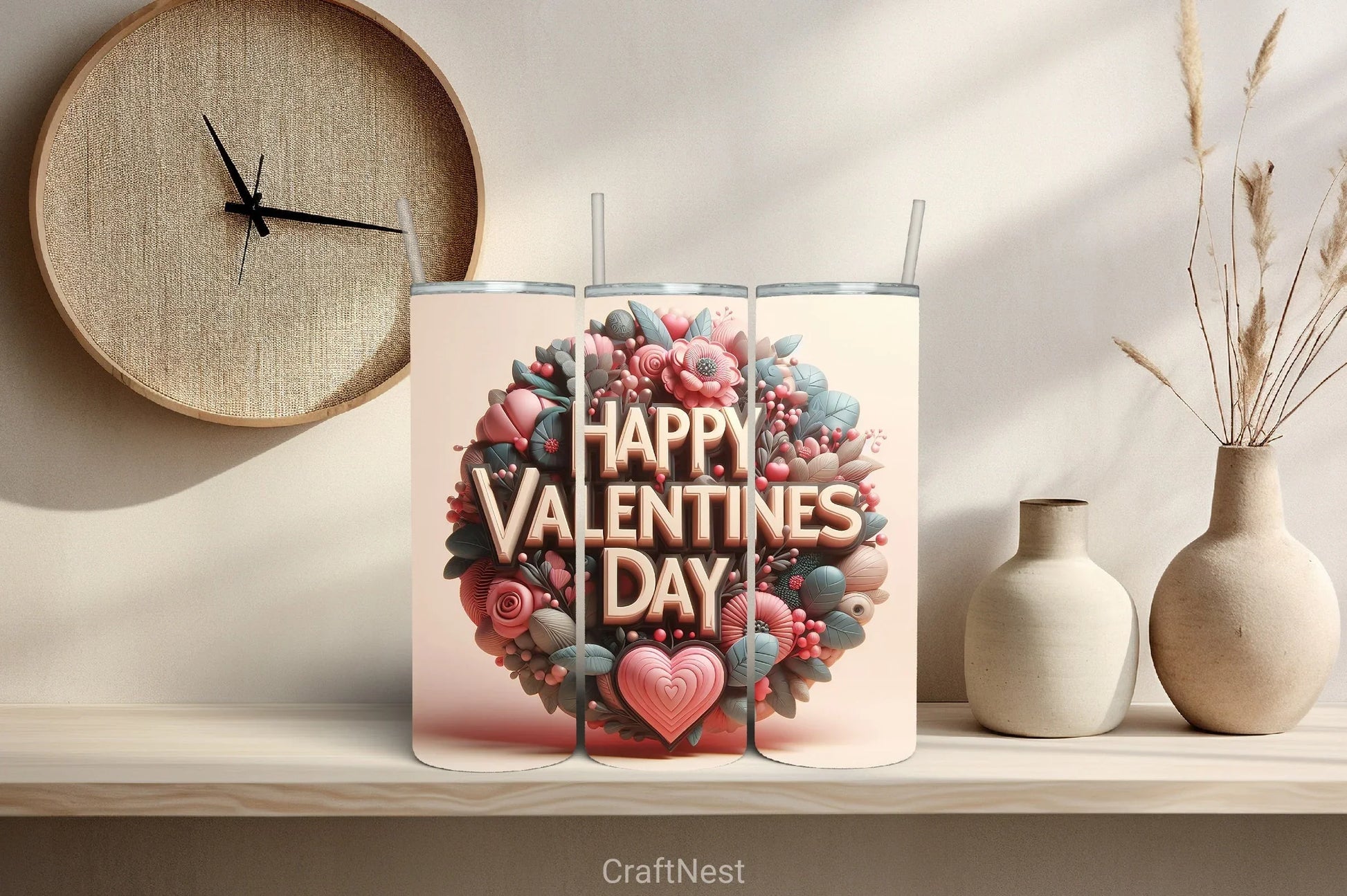 Valentine Tumbler Wrap Bundle 33 - CraftNest - Digital Crafting and Art