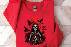 Red Moon Skeleton & Crows Clipart Bundle - CraftNest - Digital Crafting and Art