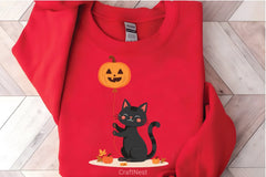 Black Cat with Jack O Lantern Balloon Clipart Bundle - CraftNest - Digital Crafting and Art