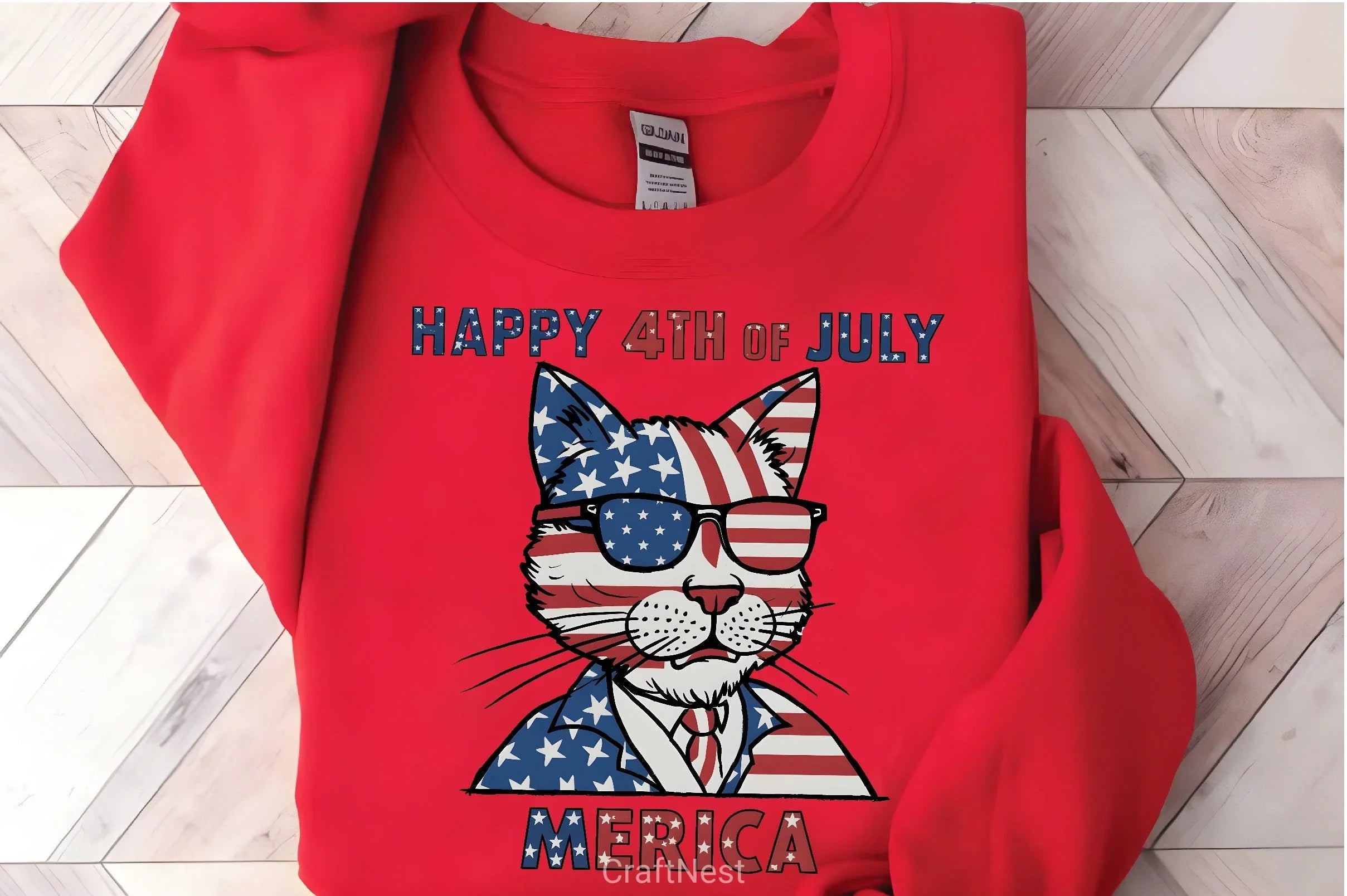 Happy 4th July Cat Clipart Bundle   3 - CraftNest - Digital Crafting and Art