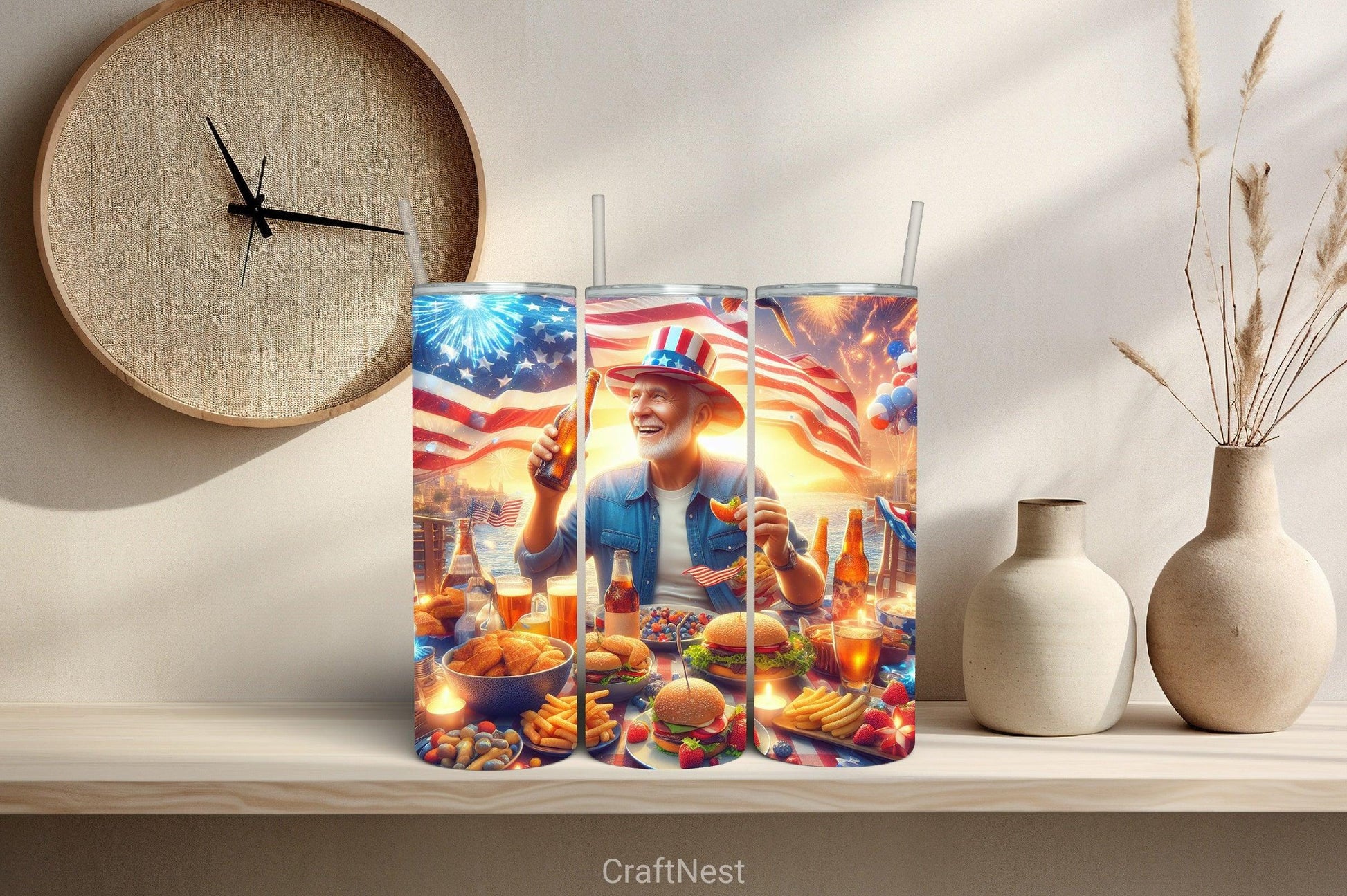 4th of July Tumbler Wrap Bundle 39 - CraftNest - Digital Crafting and Art