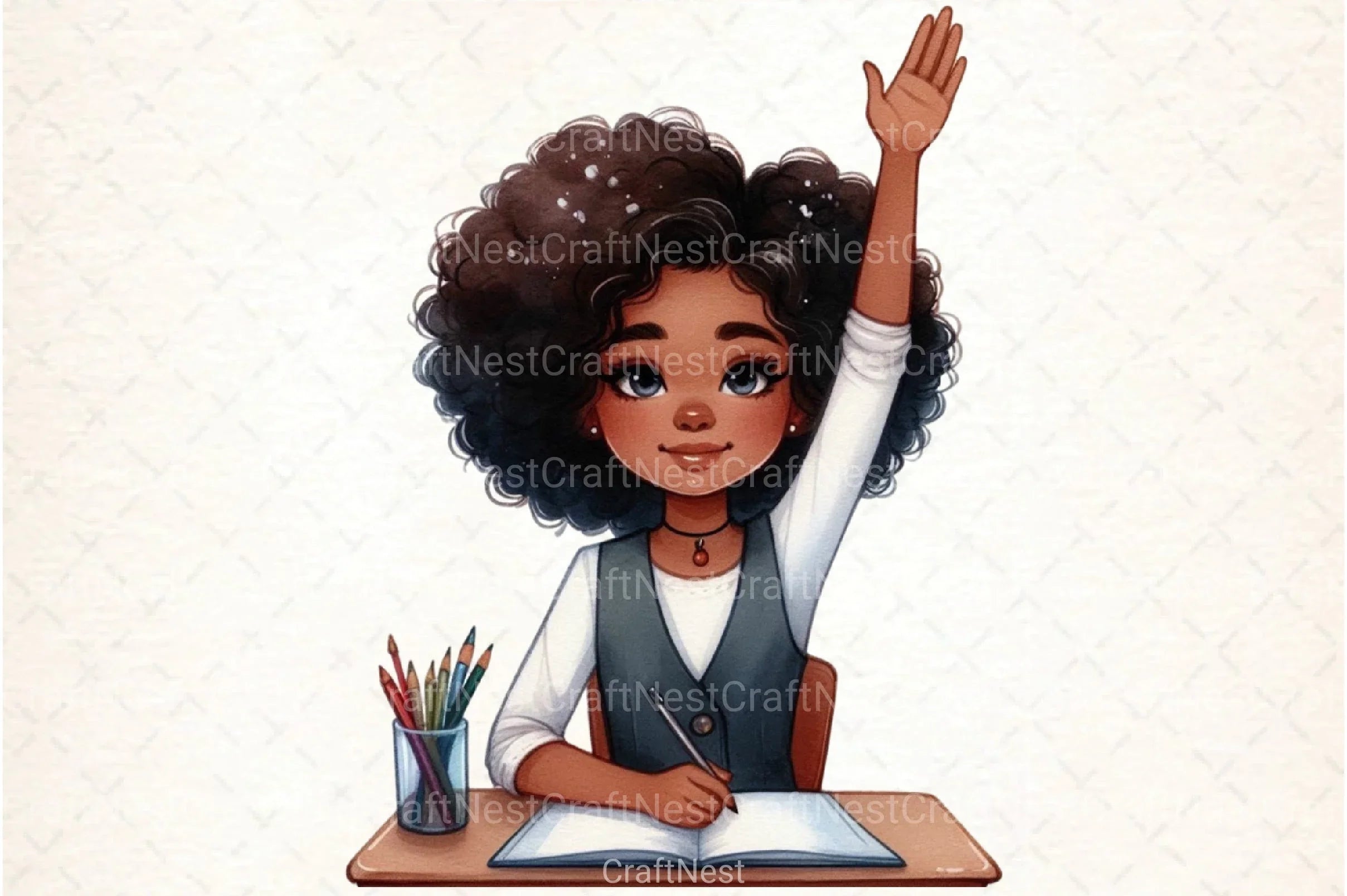 Black Kids Back to School Clipart Bundle - CraftNest - Digital Crafting and Art