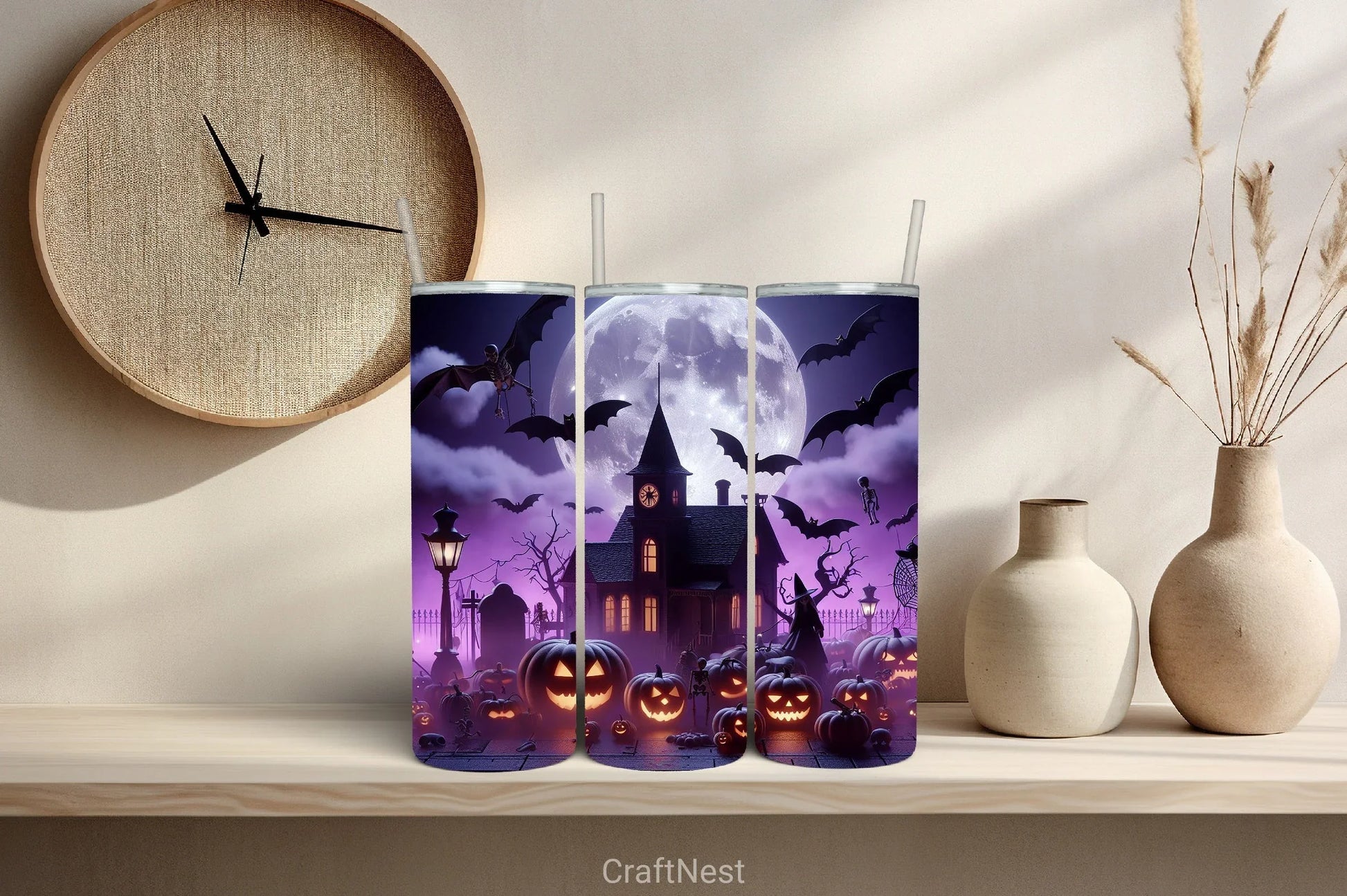 Halloween Tumbler Wrap Bundle 27 - CraftNest - Digital Crafting and Art