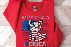 Happy 4th July Cat Clipart Bundle - CraftNest - Digital Crafting and Art