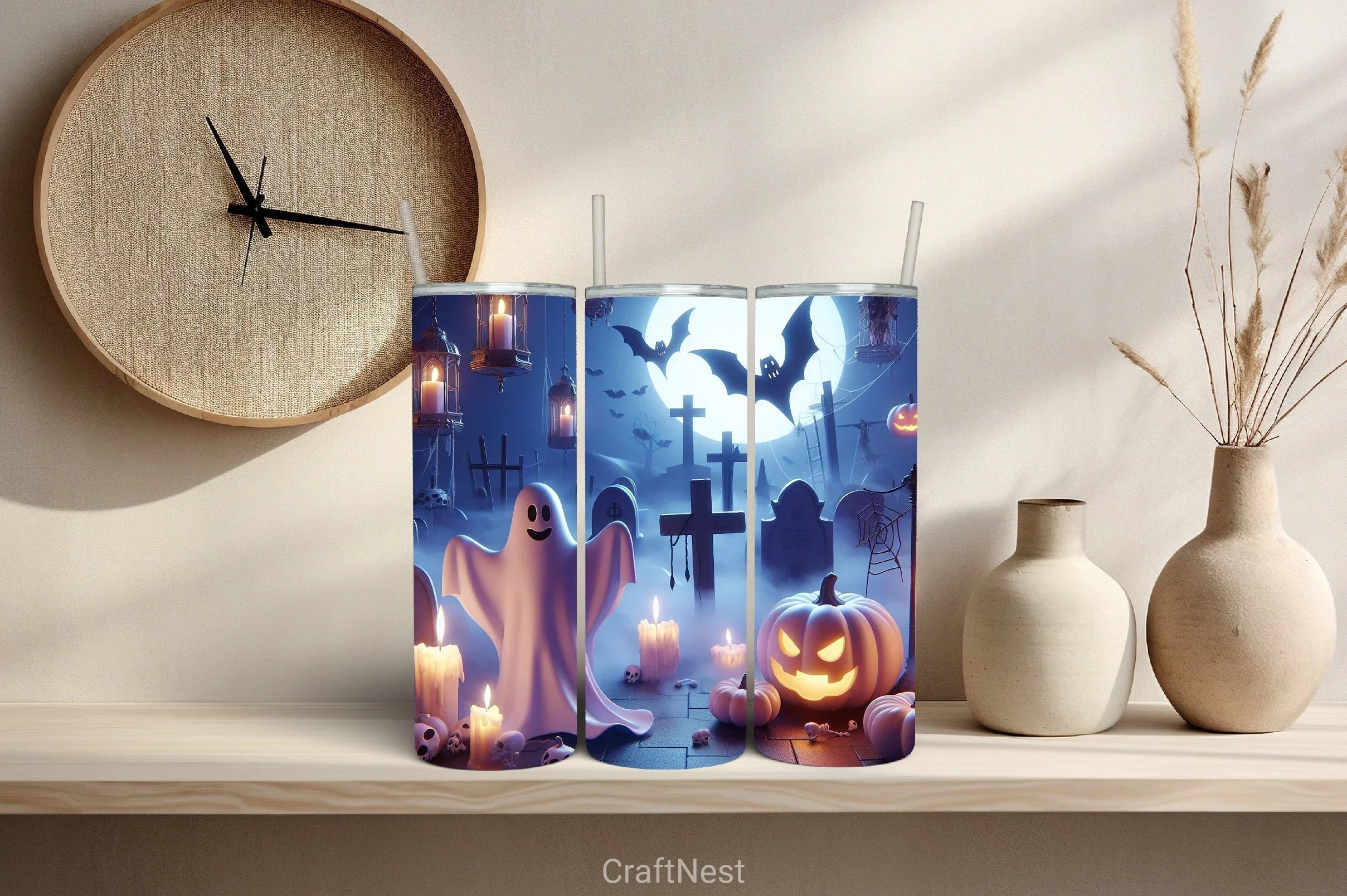 Halloween Tumbler Wrap Bundle 49 - CraftNest - Digital Crafting and Art