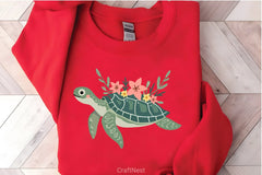Sea Turtle Floral Shell Clipart Bundle - CraftNest - Digital Crafting and Art