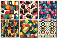 Geometric Seamless Patterns Digital Paper - CraftNest - Digital Crafting and Art