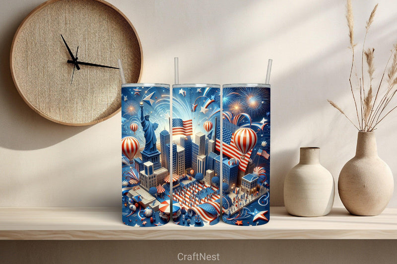 4th of July Tumbler Wrap Bundle 85 - CraftNest - Digital Crafting and Art