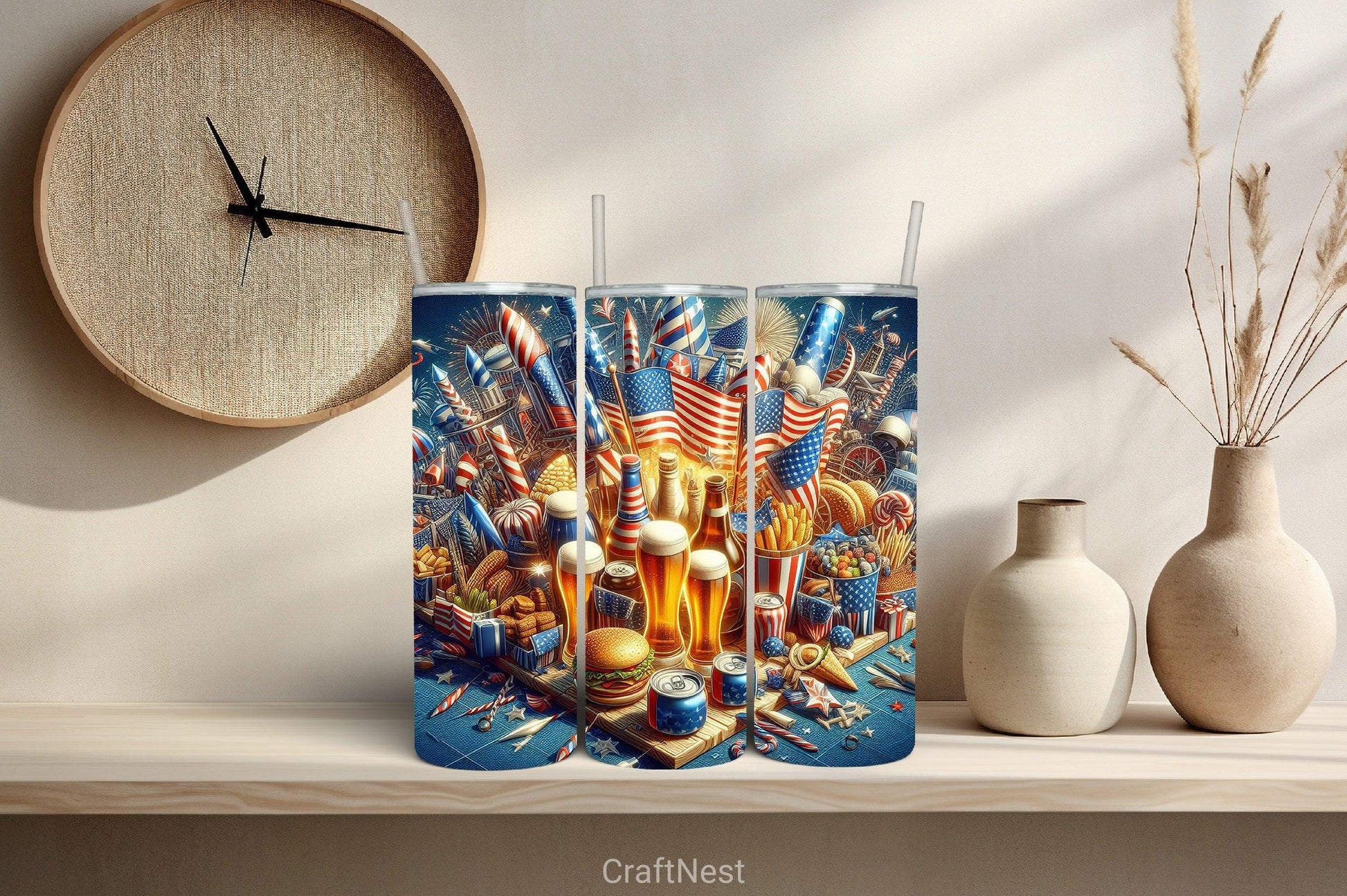 4th of July Tumbler Wrap Bundle 106 - CraftNest - Digital Crafting and Art