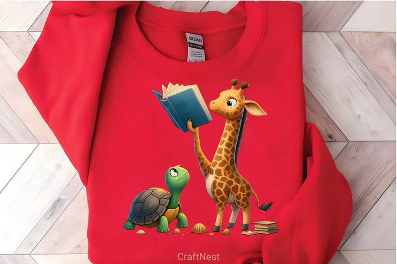 Funny Animals Reading Book Clipart Bundle 2 - CraftNest - Digital Crafting and Art