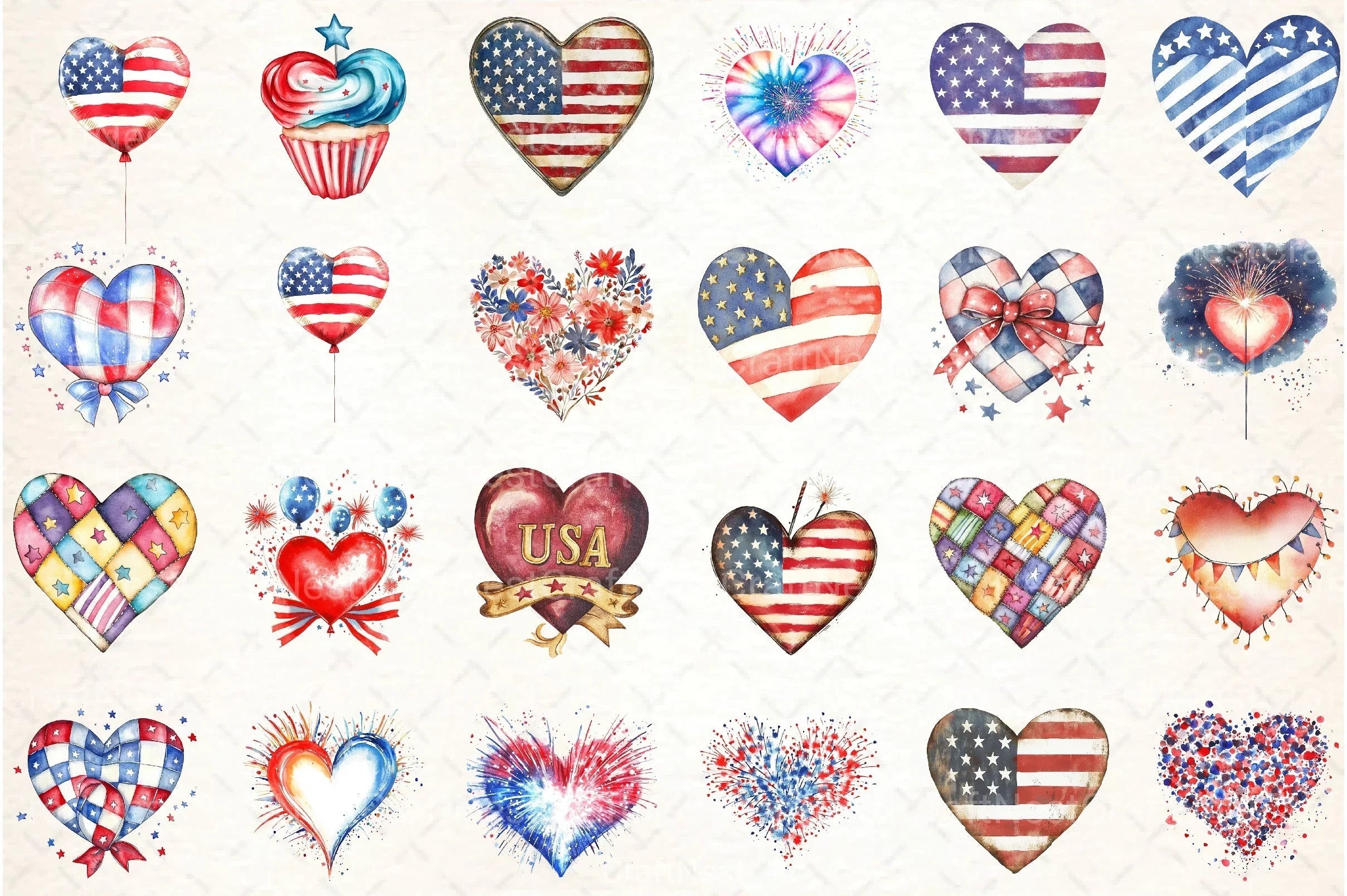 4th of July Clipart Bundle 20 - CraftNest - Digital Crafting and Art