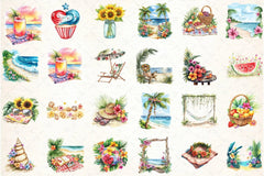 Summer Floral Clipart Bundle 23 - CraftNest - Digital Crafting and Art