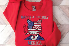 Happy 4th July American Cat Clipart Bundle - CraftNest - Digital Crafting and Art