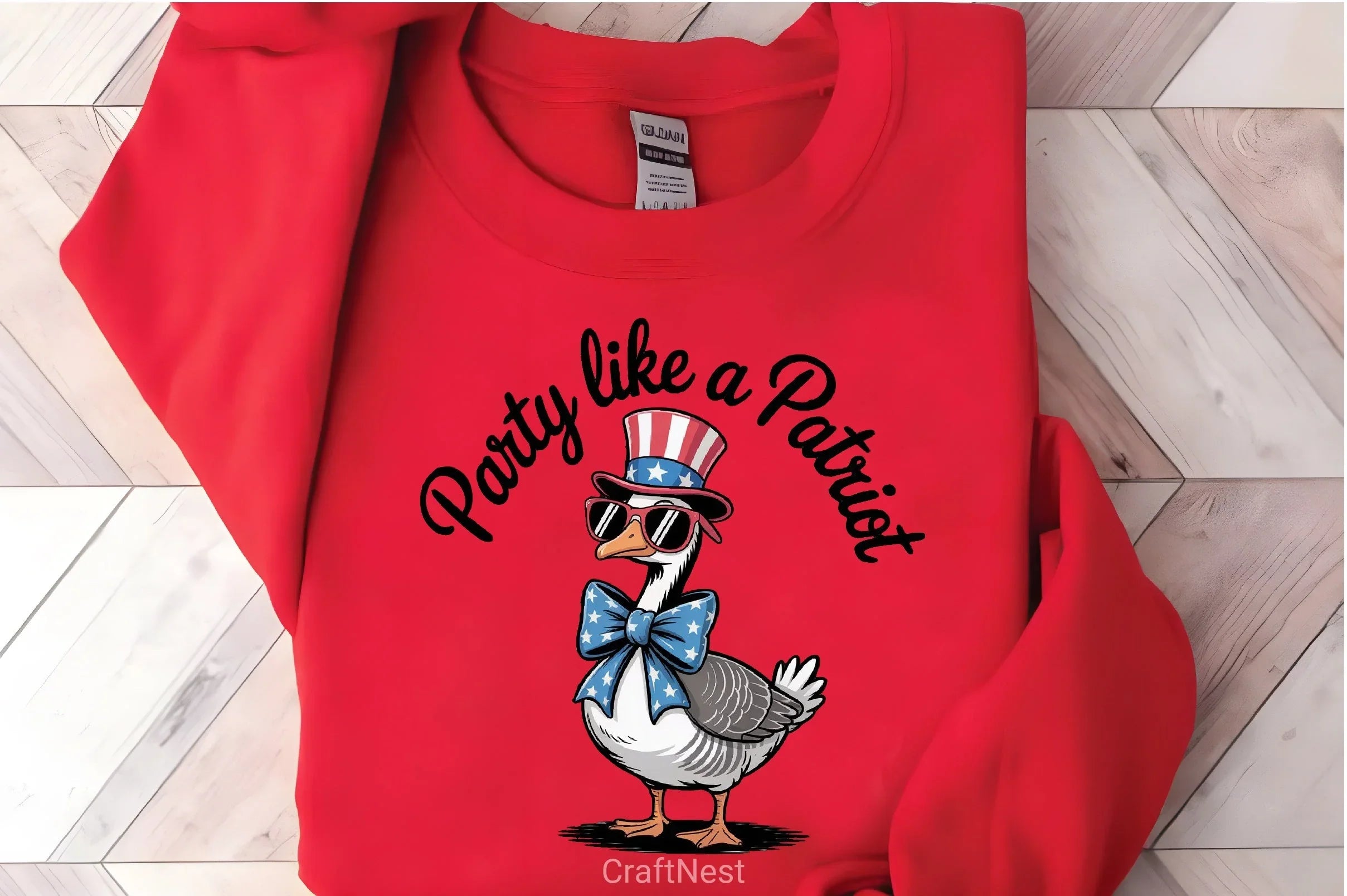 Cartoon Goose Patriotic Outfit Clipart Bundle - CraftNest - Digital Crafting and Art