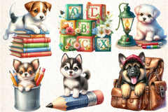 Back to School Dogs Clipart Bundle - CraftNest - Digital Crafting and Art