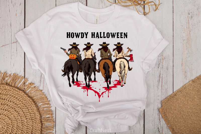 Cowgirls on Horses Halloween Clipart Bundle - CraftNest - Digital Crafting and Art