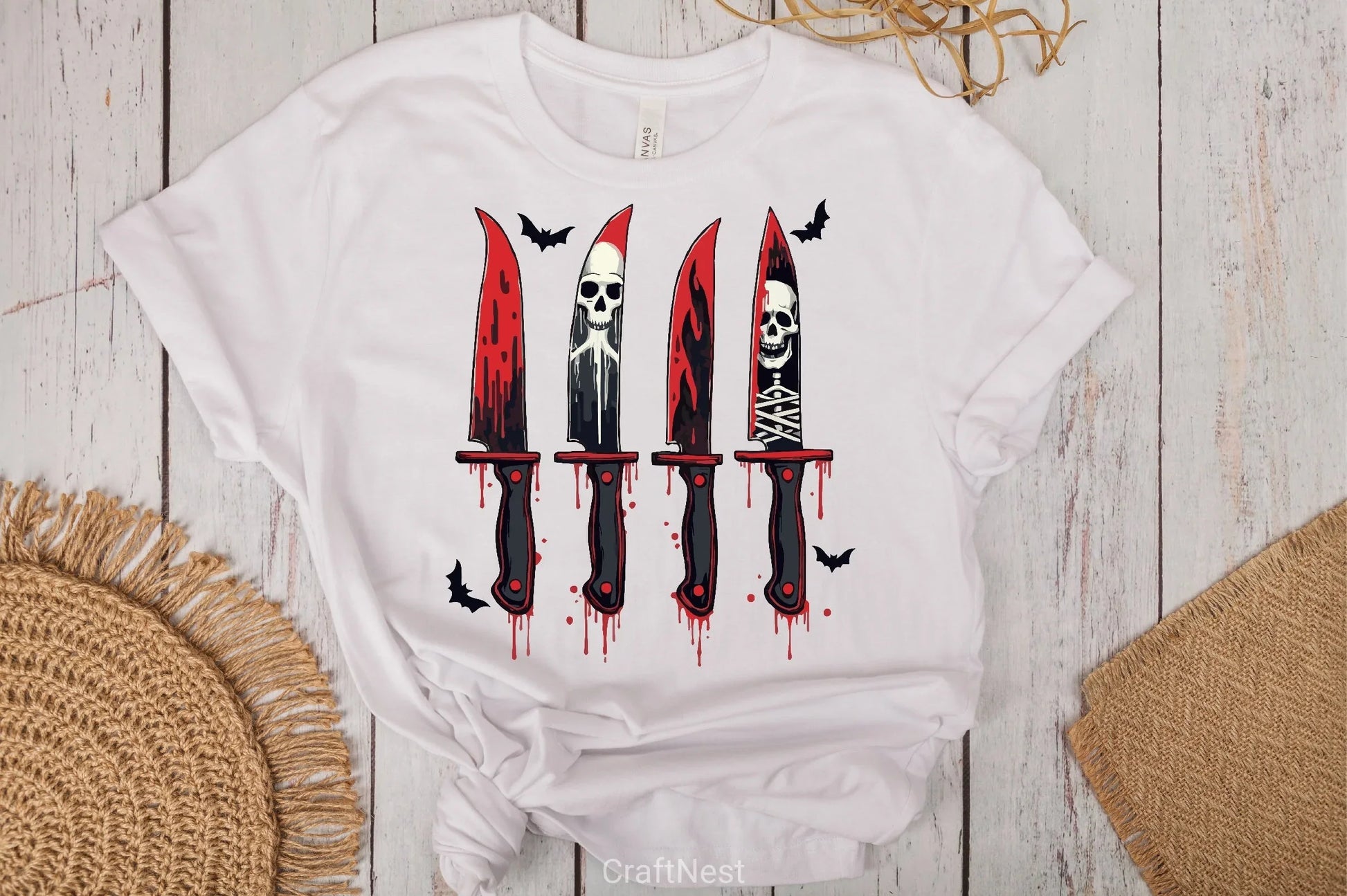 Halloween Skull & Bat Knives Clipart Bundle - CraftNest - Digital Crafting and Art