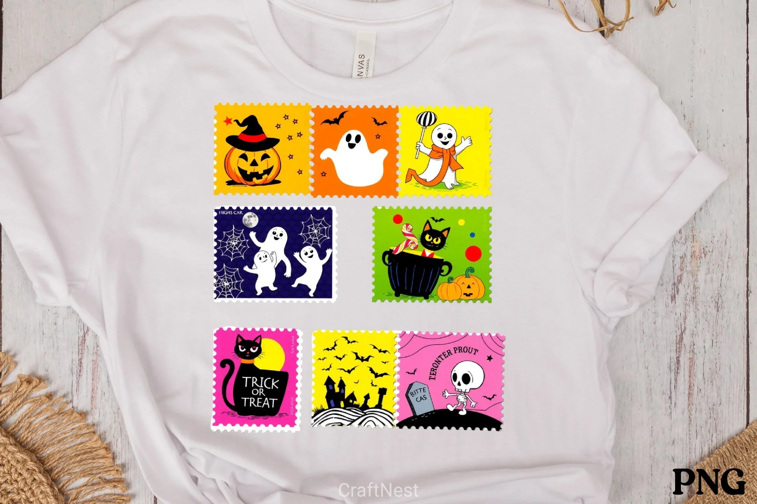 Halloween Stamps: Ghosts, Pumpkins & Black Cat Clipart Bundle - CraftNest - Digital Crafting and Art