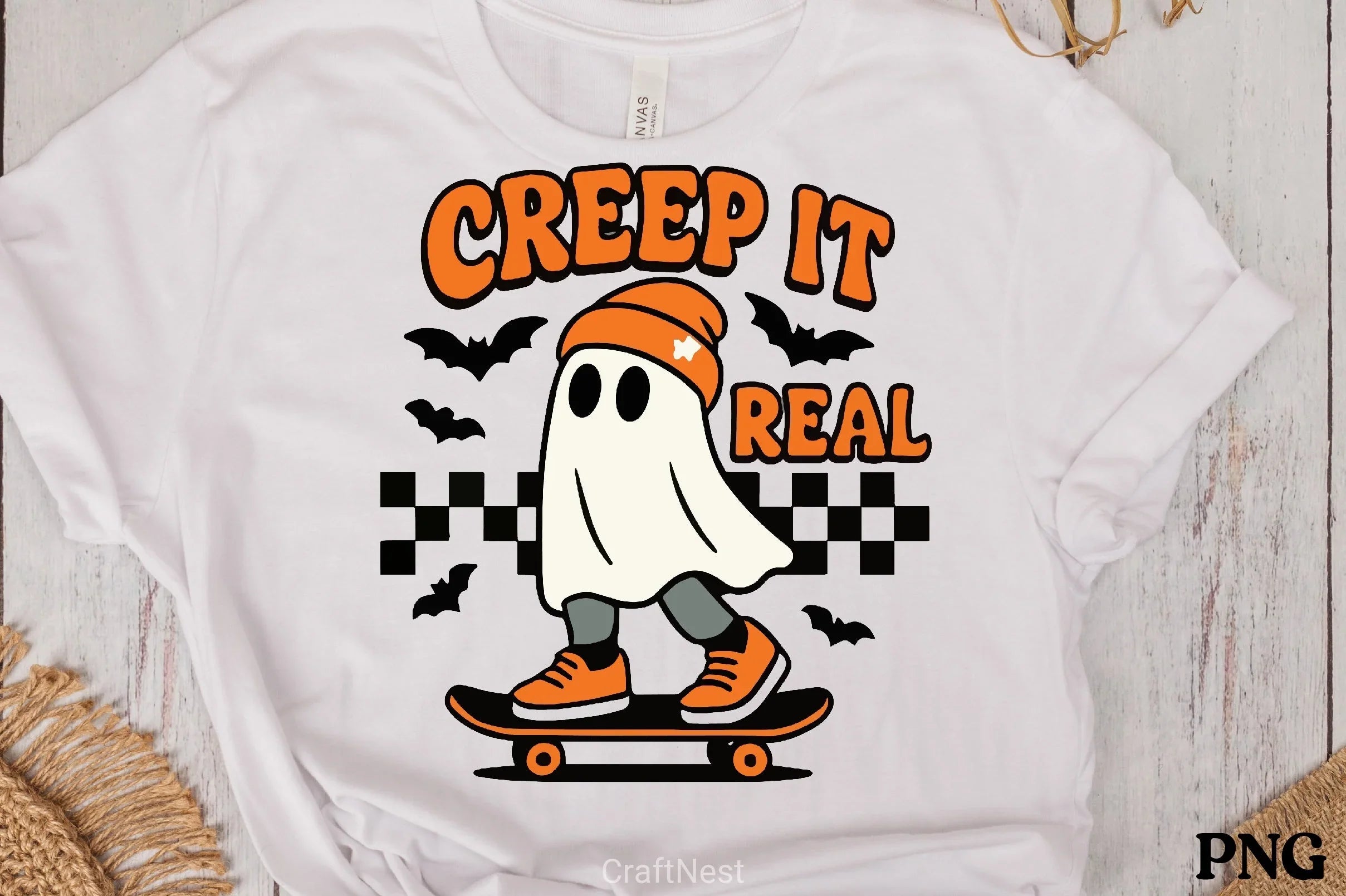 Ghost Skateboard Clipart Bundle: Creep It Real with Bats - CraftNest - Digital Crafting and Art