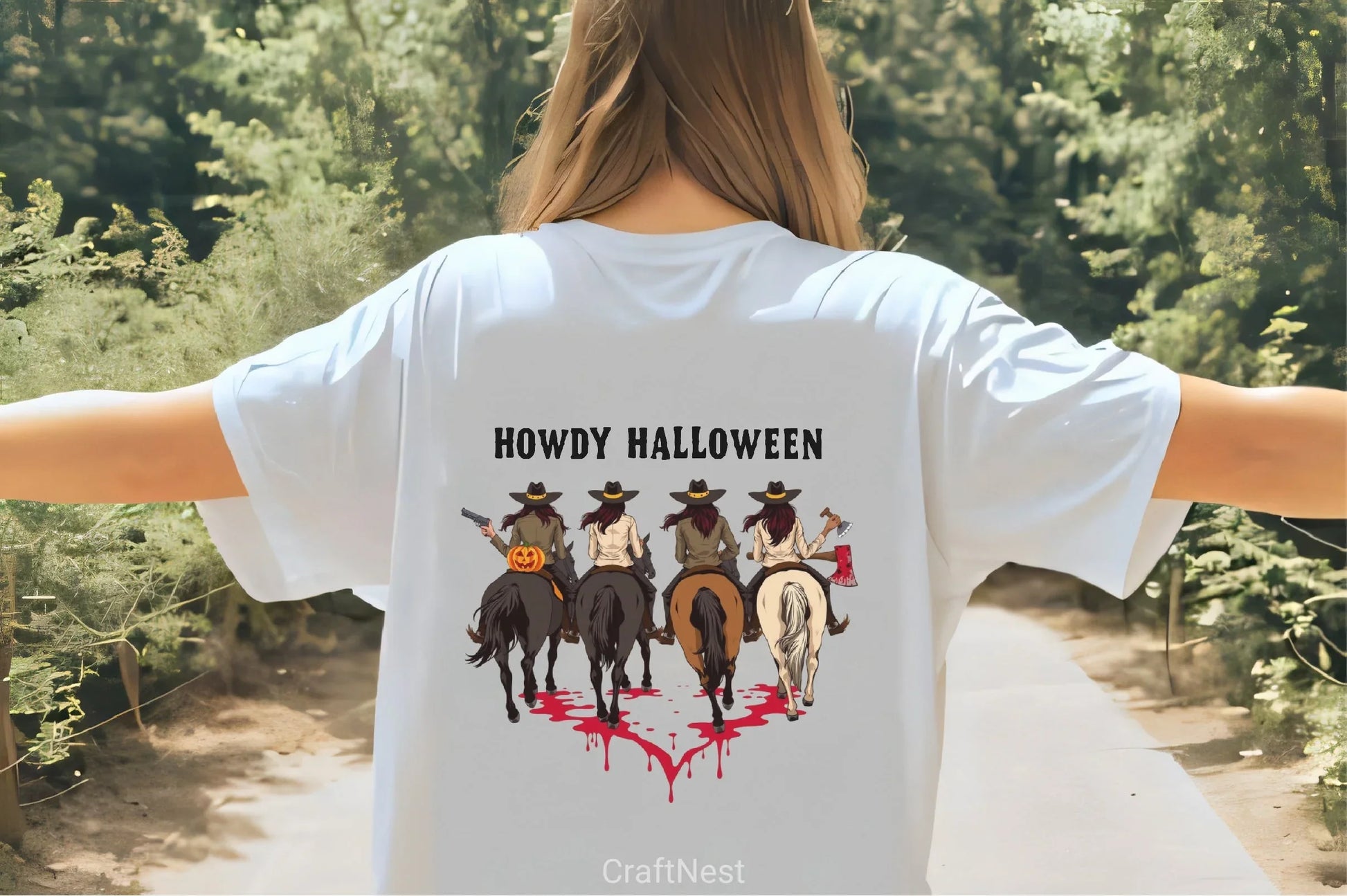 Cowgirls on Horses Halloween Clipart Bundle - CraftNest - Digital Crafting and Art