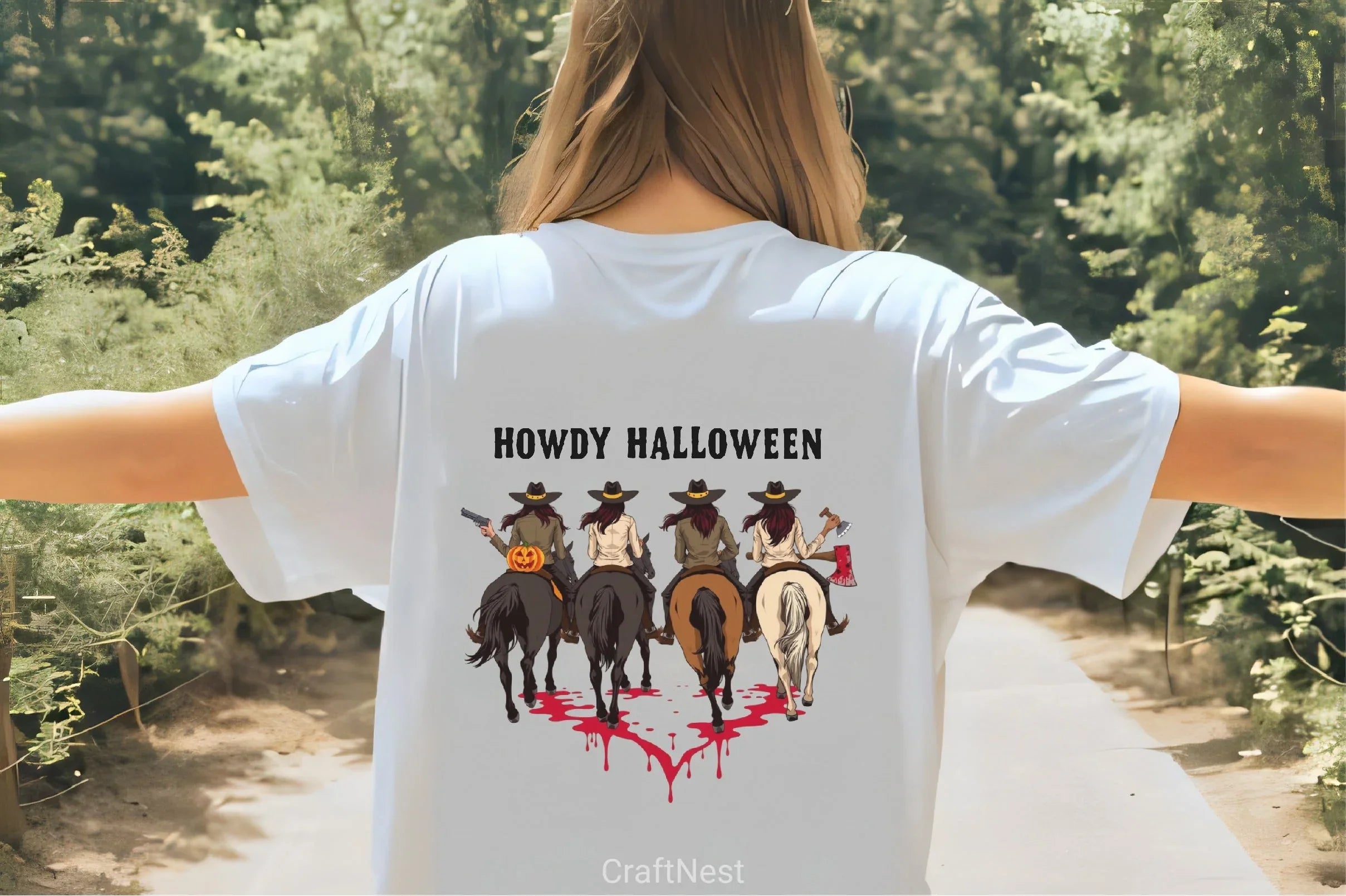 Cowgirls on Horses Halloween Clipart Bundle - CraftNest - Digital Crafting and Art