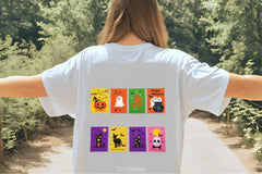 Halloween Icons Postage Stamps Clipart Bundle - CraftNest - Digital Crafting and Art