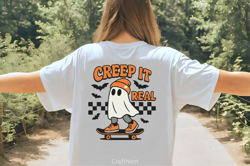 Ghost Skateboard Clipart Bundle: Creep It Real with Bats - CraftNest - Digital Crafting and Art