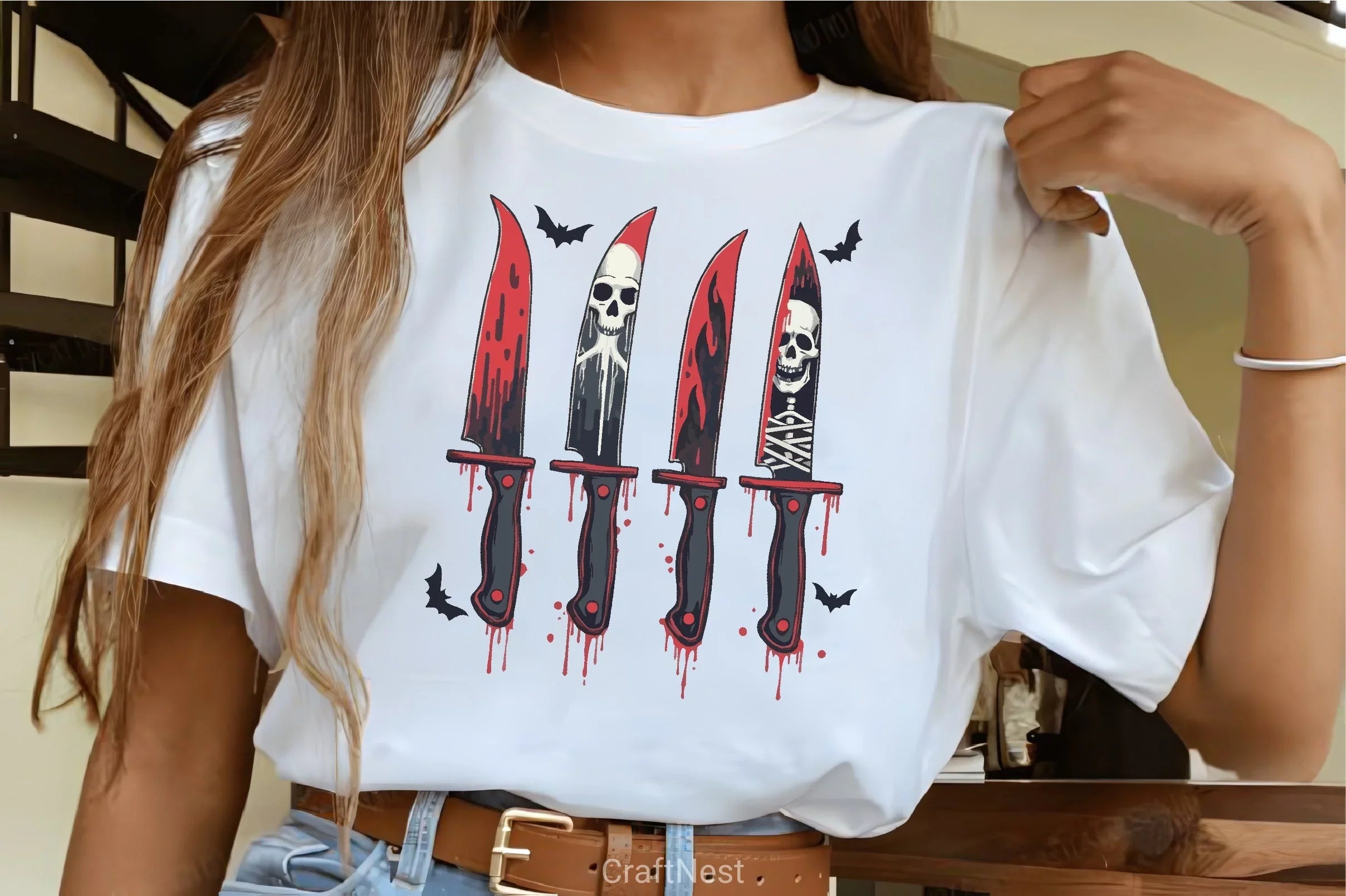 Halloween Skull & Bat Knives Clipart Bundle - CraftNest - Digital Crafting and Art