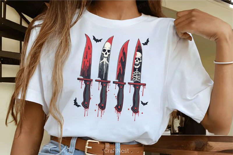 Halloween Skull & Bat Knives Clipart Bundle - CraftNest - Digital Crafting and Art